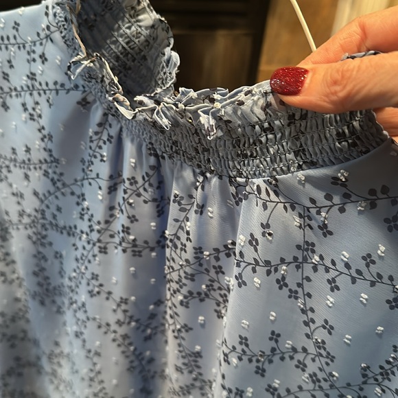 Draper James Swiss Dot Blue Shift Dress. Size XL - Picture 2 of 6